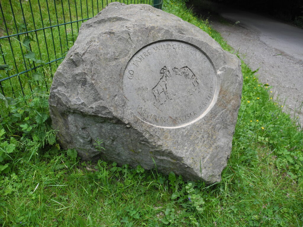 60 Jahre Wildgehege Hagen, Gedenkstein